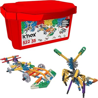 K'NEX Basic Fun 522 Piece Click and Construct Building Set with Storage Tub