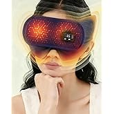 COMOIL 2500mah Cordless Heated Eye Mask for Dry Eyes, 35-65℃ Stepless Precision Warm Eye Compress,Eye Care Heating Pad for Migraine Blepharitis,6 Timers,Washable Heating Pad for Eye Care