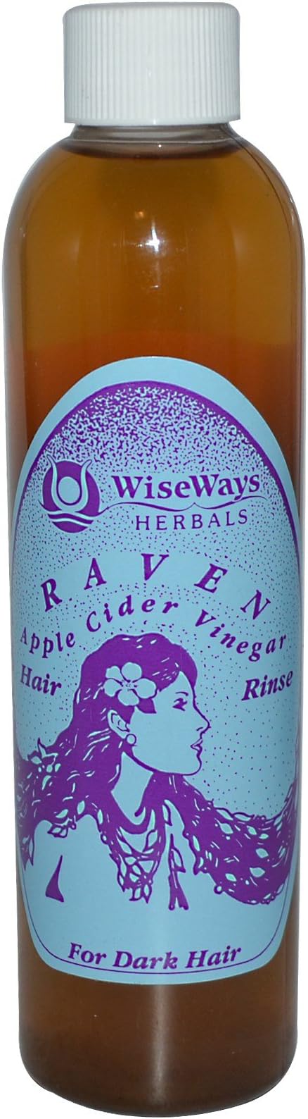 WiseWays Herbals Raven, Apple Cider Vinegar Hair Rinse, for Dark Hair, 8 oz (236 ml)