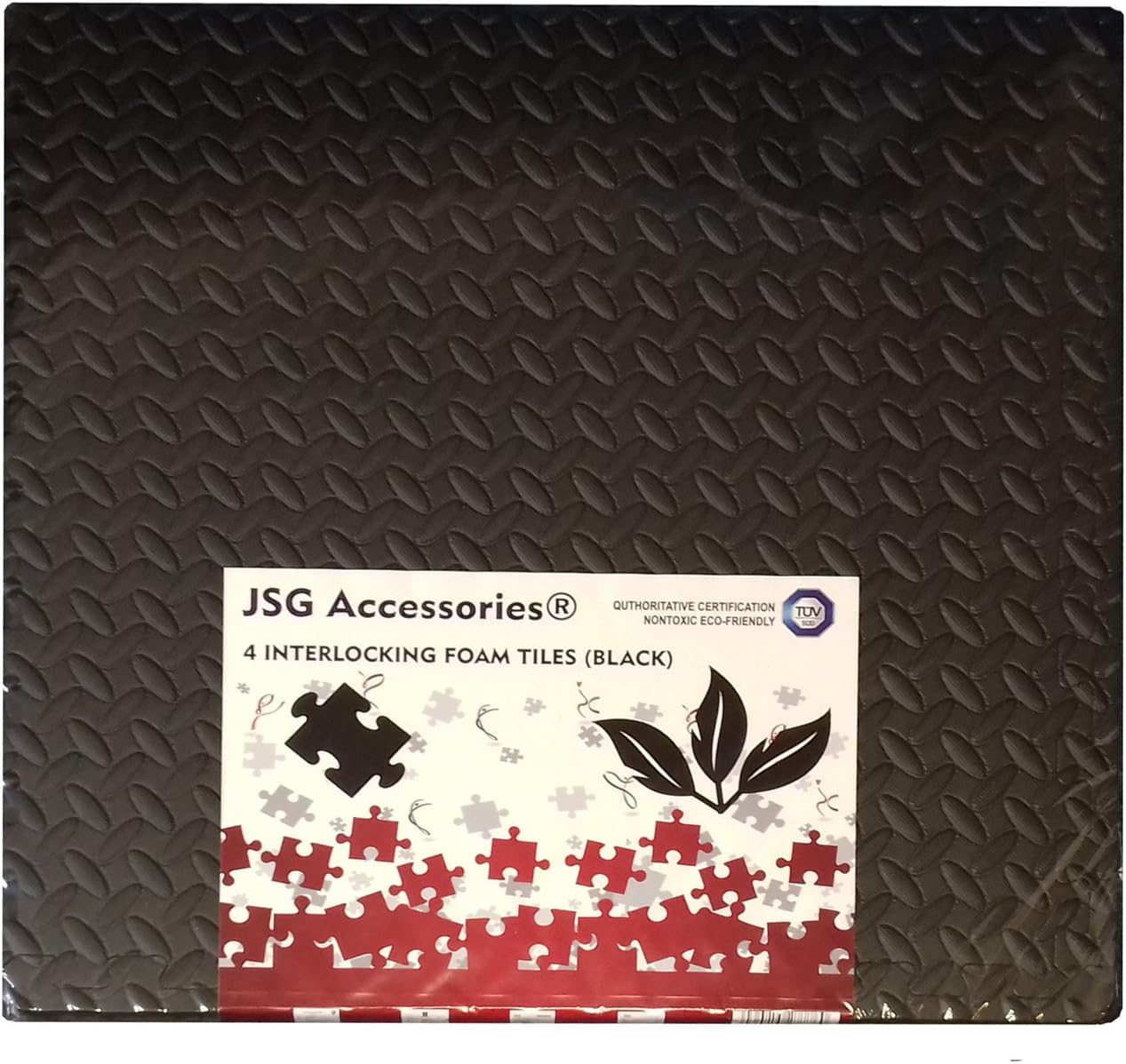JSG Accessories® Interlocking Large EVA Foam Puzzle Tiles Protective Flooring Mats 60x60 for Fitness Exercise Training Pilates Home Workout Yoga Gym Kids 10mm Thick
