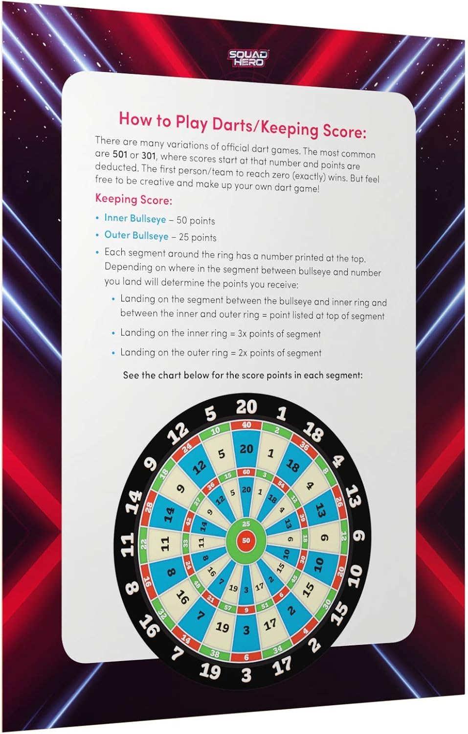 LIGHT-UP Magnetic Dart Board Game - Innovative Illuminated Kids Safe Dartboard Set with Glow-in-the-Dark Darts for Kids, Teens & Adults - Sports Gifts for Boys & Girls - Indoor or Outdoor Party Toys: Toys & Games
