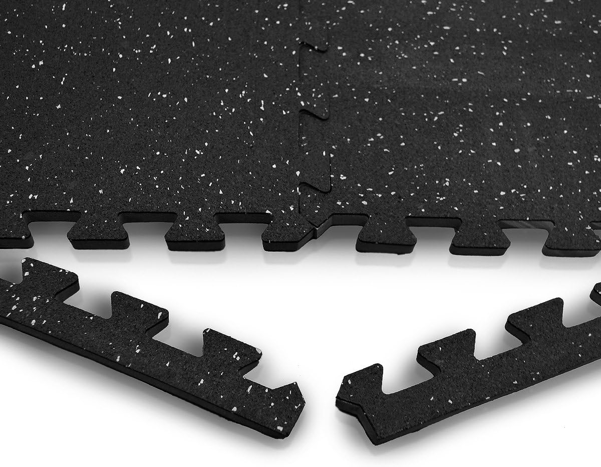 Sivan Health and Fitness Exercise Mat Tiles, High Density EVA Foam with Rubber Top for Home Gym Heavy Workout Equipment Flooring, Interlocking Puzzle Floor - 24 Sq Ft : Sports & Outdoors