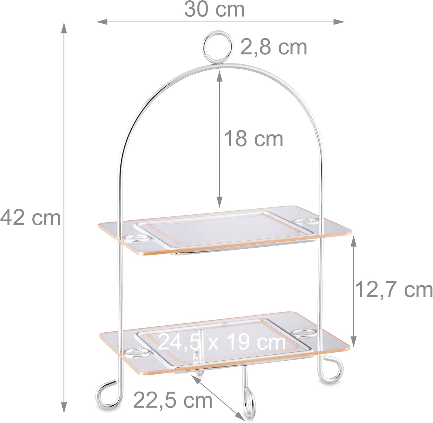 Napravi Rs Vaisselle Et Plats De Service Plateaux A Tapas 40 X 30 X 22 Argente Relaxdays Presentoir A Gateaux 2 Etages Etagere A Muffin Serviteur Cuisine Fruit Aperitif Mariage Hxlxp