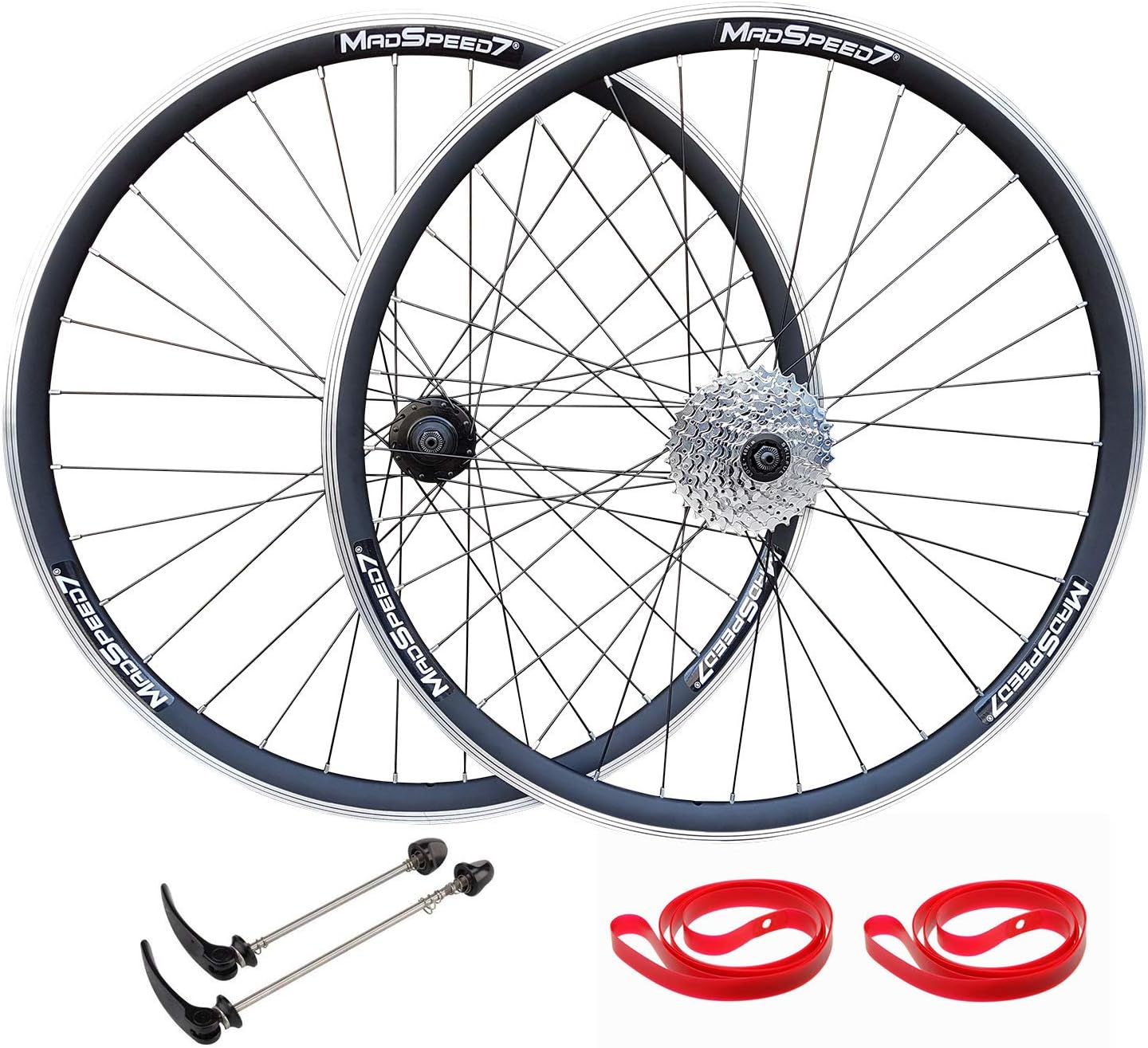 QR 27.5" 650B Mountain Bike Wheel Set Disc Rim Brake 8 speed Sealed Bearings Hub