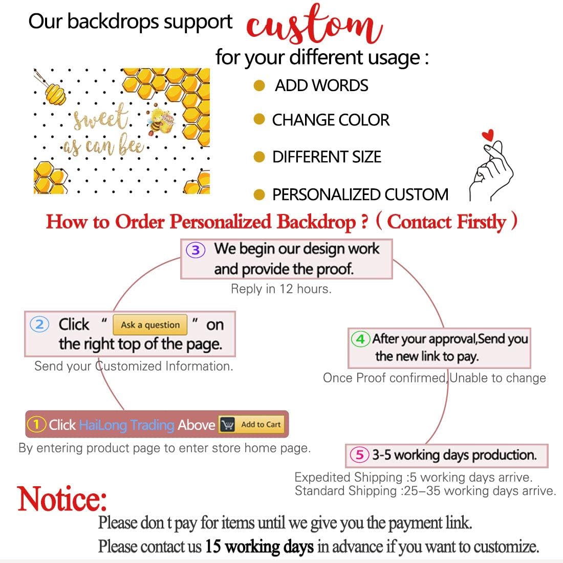 Allenjoy Honeybee Baby Shower Backdrop Sweet As Can Bee Honeybee Is On The Way Photography Background