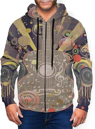 guitar zip up hoodie
