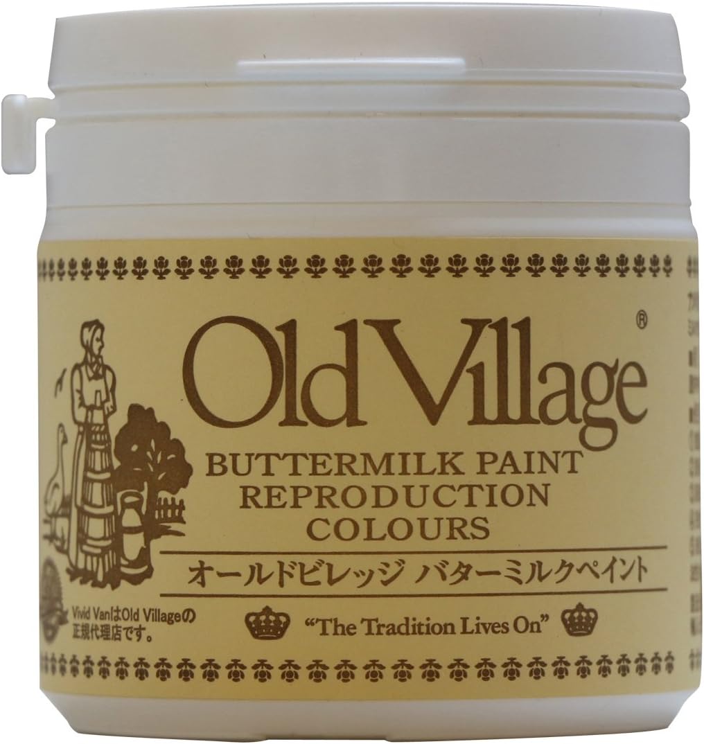 Amazon オールドビレッジ バターミルクペイント Corner Cupboard Yellowish White 0ml 13 25 Diy 工具 ガーデン