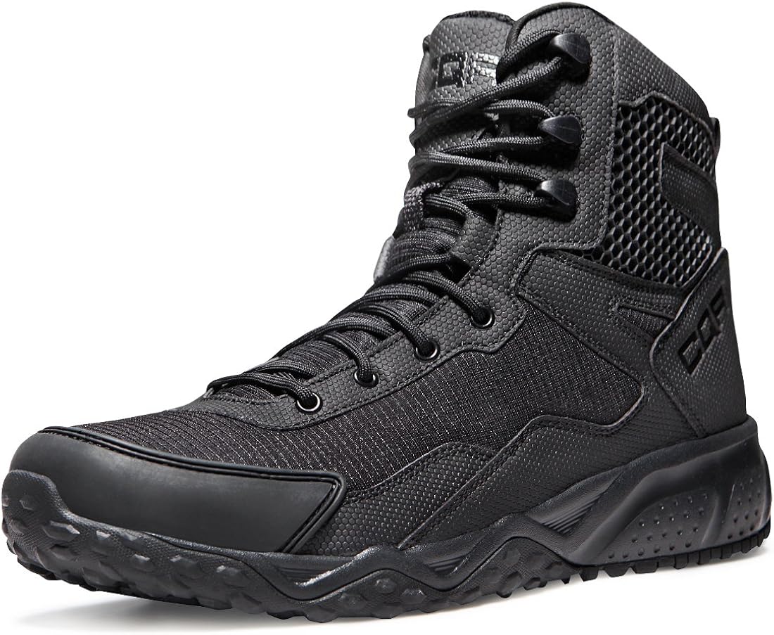 CQR Men's Military Tactical Boots, Water Repellent Lightweight Mid-Ankle Combat Boots, Durable EDC Outdoor Work Boots: Shoes