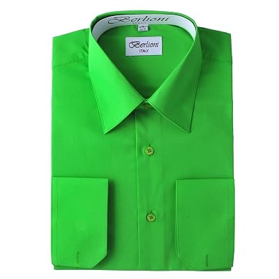 berlioni dress shirt review Zang Fashion Berlioni Men's French Convertible Cuff Long Sleeve Dress Shirt Hunter Green 2XL 34/35, Size: 2XL (18-18 1/2) 34/35