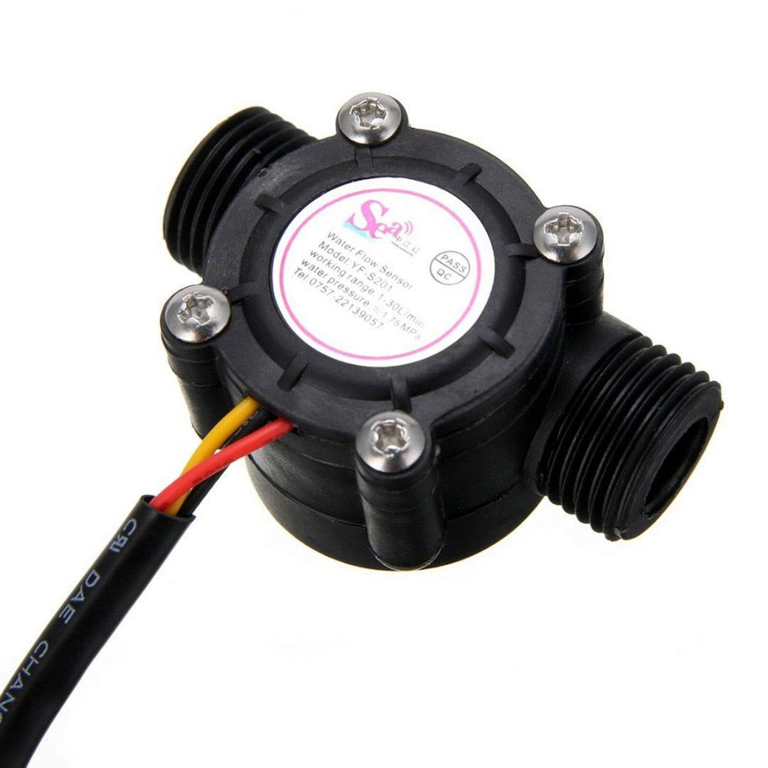 Youmile 2PACK Water flow sensor 1-30L/min 1/2" Control Fluid Flowmeter Switch G1/2 Counter 1-30L/min Meter for Arduino Flowmeter Measure Temperature Instrument - Image 4