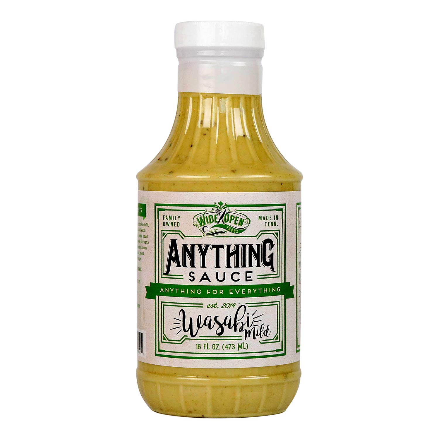 Wide Open Foods Anything Sauce - All Natural Flavorful Cooking For Home & Kitchen Use (Wasabi, 1 Pack)