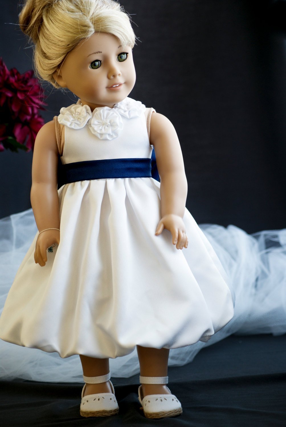 Amazon Com Doll Clothes 18 Girl American Satin Dress For Flower