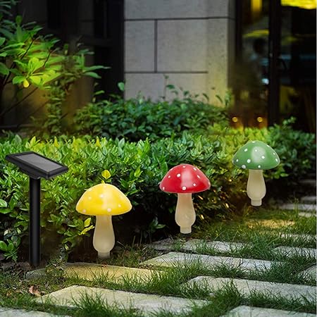 Amazon Com Outdoor Solar Garden Mushroom Lamp Solar Led Solar