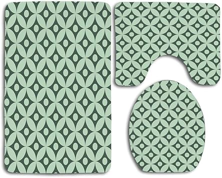 Juego de 3 alfombras de baño Decorativas, Suaves y Antideslizantes, en