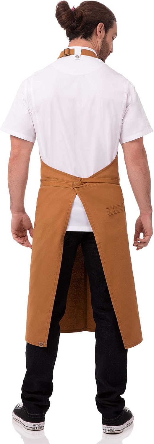 Chef Works Unisex Rockford Chefs Bib Apron, Nutmeg, 0: Clothing