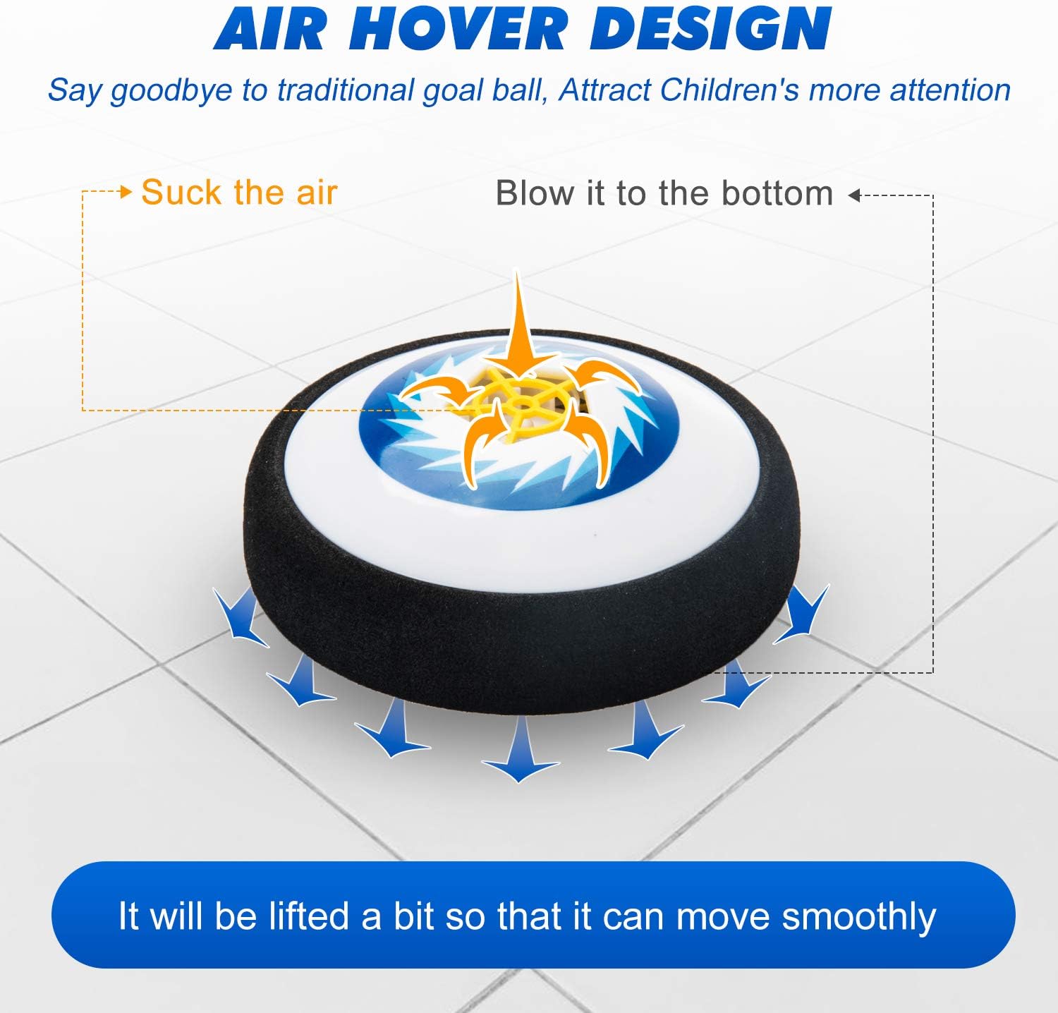 Boys Toys Hover Hockey Set, Hockey Ball Set for Indoor Games, Air Power Training Ball Playing Hockey Game,Hockey Toys for 3 4 5 6 7 8 9 10 11 12 Year Old Boys Girls (Traditional Version): Toys & Games