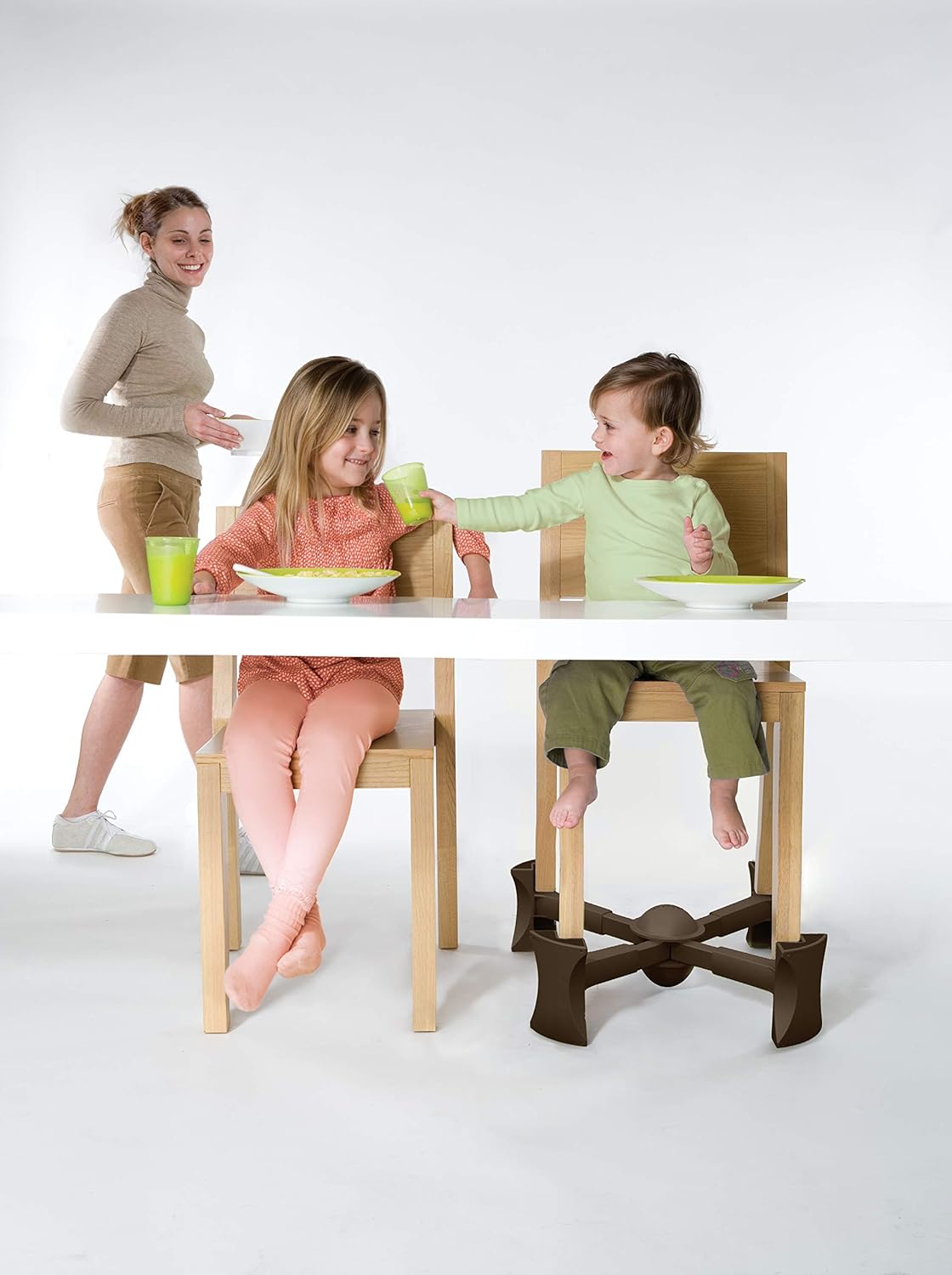 KABOOST Booster Seat for Dining Table, Chocolate - Goes Under The Chair - Portable Chair Booster for Toddlers : Chair Booster Seats : Baby