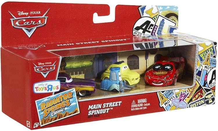 Amazon マテル ディズニー カーズ Main Street Spinout ギフトパック プラモデル 通販