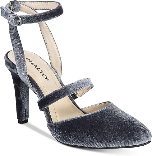 grey velvet pumps