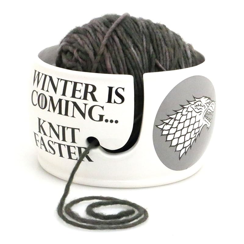 Game of Thrones Knitting Yarn Bowl Winter is Coming GREY