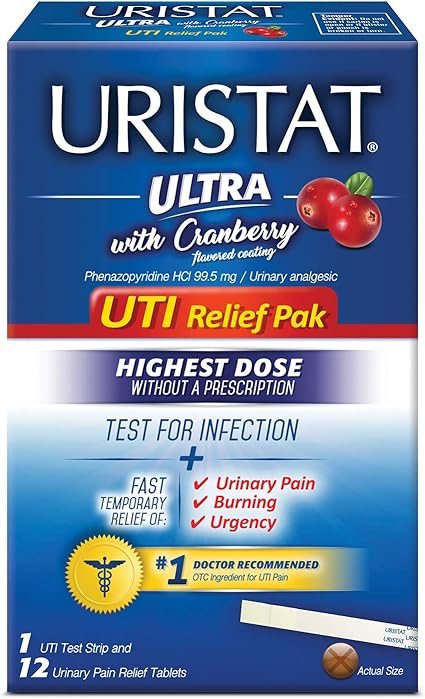 Amazon Com Uristat Ultra Uti Relief Pak Test For Infection And Urinary Pain Relief 13 Piece Set Health Personal Care