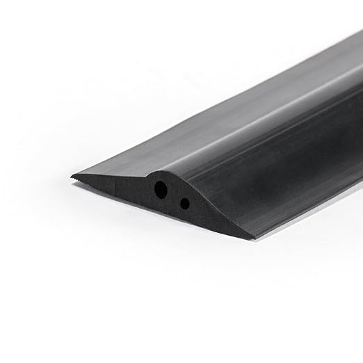 Garagentor Dichtung 80mm 1 Meter mit Montagekleber Bodenplatte Garagentordichtung Gummidichtung Garage EPDM