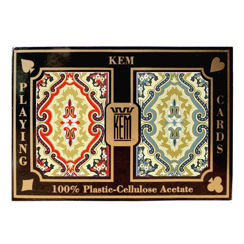 Brybelly 2 Deck Set of KEM Paisley 100% Plastic Playing Cards - Comes with Free Cut Cards!