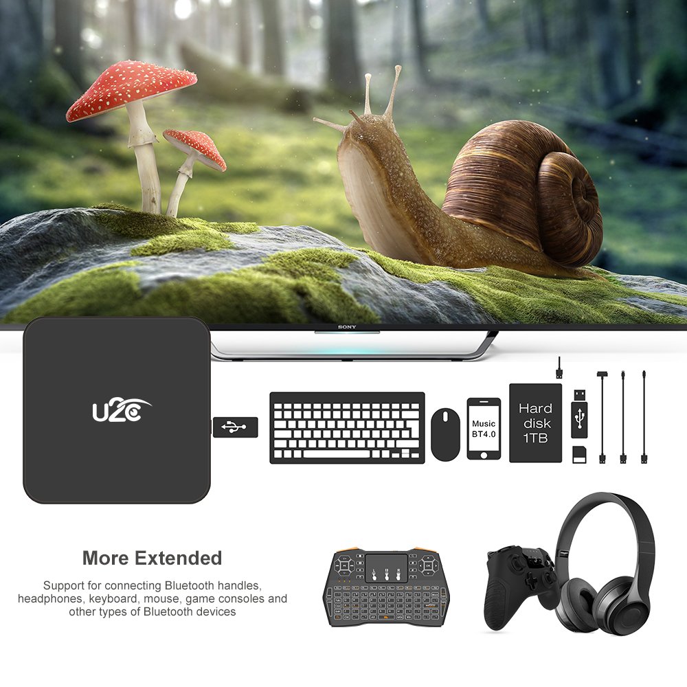 Android 7.1 TV BOX, [3GB RAM+16GB ROM] Amlogic S912 Octa Core 64 Bits Processor 3D 4K HD Player with LED Display 2.4G/5G Dual Wifi 1000M LAN-Z Turbo(2018 Newest)