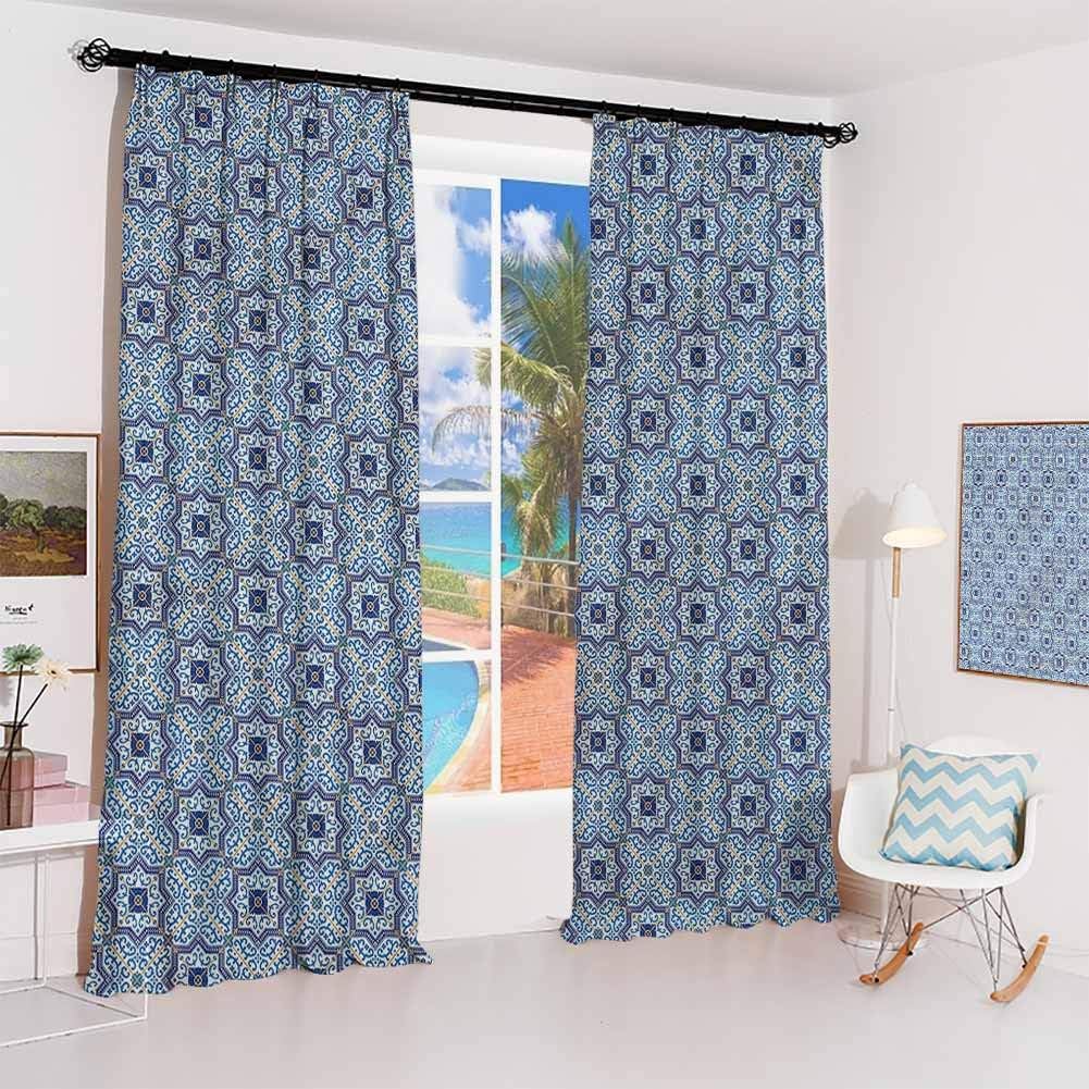 GUUVOR Moroccan Sun Protection Insulated Bedroom Living Room Curtain