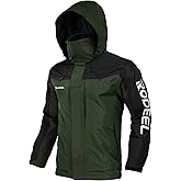 Rodeel Mens Lightweight Windbreaker Fishing Jacket Water Resistant Raincoat with Hood for Outdoor