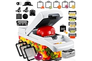 22-in-1 Safety-Locked Vegetable Chopper with 13 Stainless Blades - BPA-Free Vegetable Slicer & Onion Chopper – Meal Prep Vegg