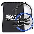 WOD Nation Speed Jump Rope - Blazing Fast Jumping Ropes - Endurance Workout for Boxing, MMA, Martial Arts or Just Staying Fit