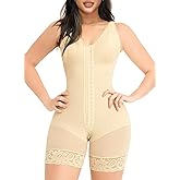 YIANNA Fajas Colombianas Shapewear for Women Tummy Control Post Surgery Full Body Shaper Butt Lifter with Zipper Crotch