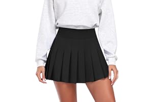 JoyGirl Womens Pleated Skirt with Shorts Tennis Skirt School Uniform Skirts Mini Skater Skirts Skorts with Pockets
