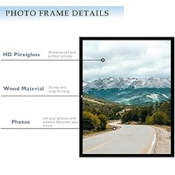 QOTIB Wood 24x30 Picture Frame Black for Wall