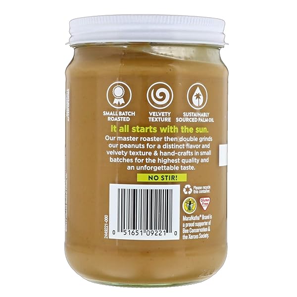 MARANATHA NATURAL CREAMY PEANUT BUTTER SPREAD, NO STIR, 16 OUNCE JAR