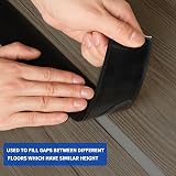 Zayejod 2M Laminate Threshold Transition Strip PVC Door Bar Black 5cm view 6