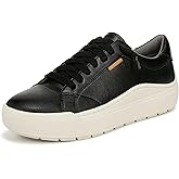 Dr. Scholl's Shoes Women's Time Off Go Sneaker Black Faux Leather 7.5 M