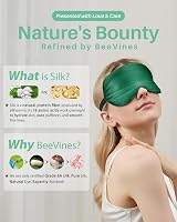 BeeVines Sleep Mask 2 Pack Mulberry Silk Eye Shades with Adjustable Strap view 7