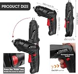 MQUPIN 49 in 1 Electric Drill Screwdriver Cordless Set with LED Light view 7