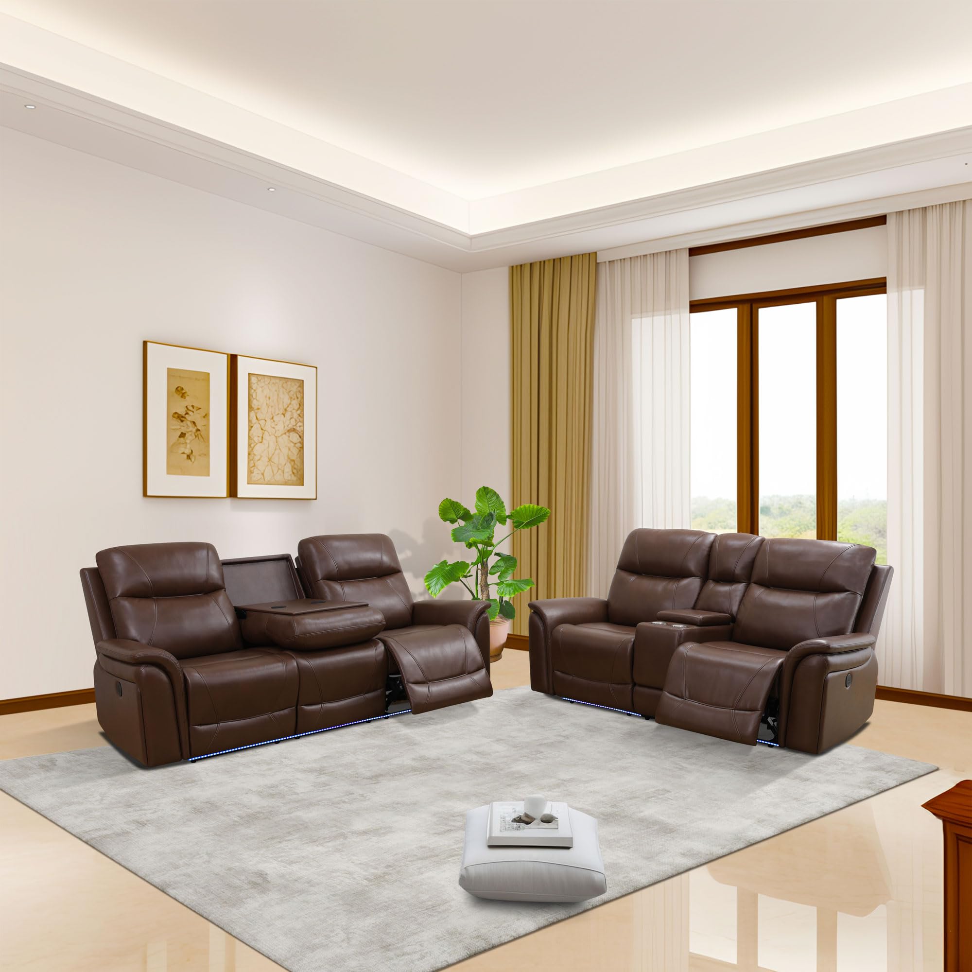 Photo 1 of FUOROLA Ritz Power Recliner Living Room Set with LED for Living Room, Dormitory, Guest House, Playroom, Airbnb,Apartment