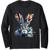 Polygon Art Jackrabbit Jackrabbits Long Sleeve T-Shirt