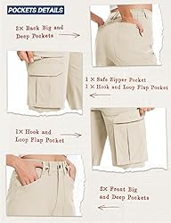 Moosehill Cargo Hiking Pants Women High Waisted
