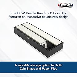 BCW Double Row 2x2 Coin Box | Holds 102 Snaps or