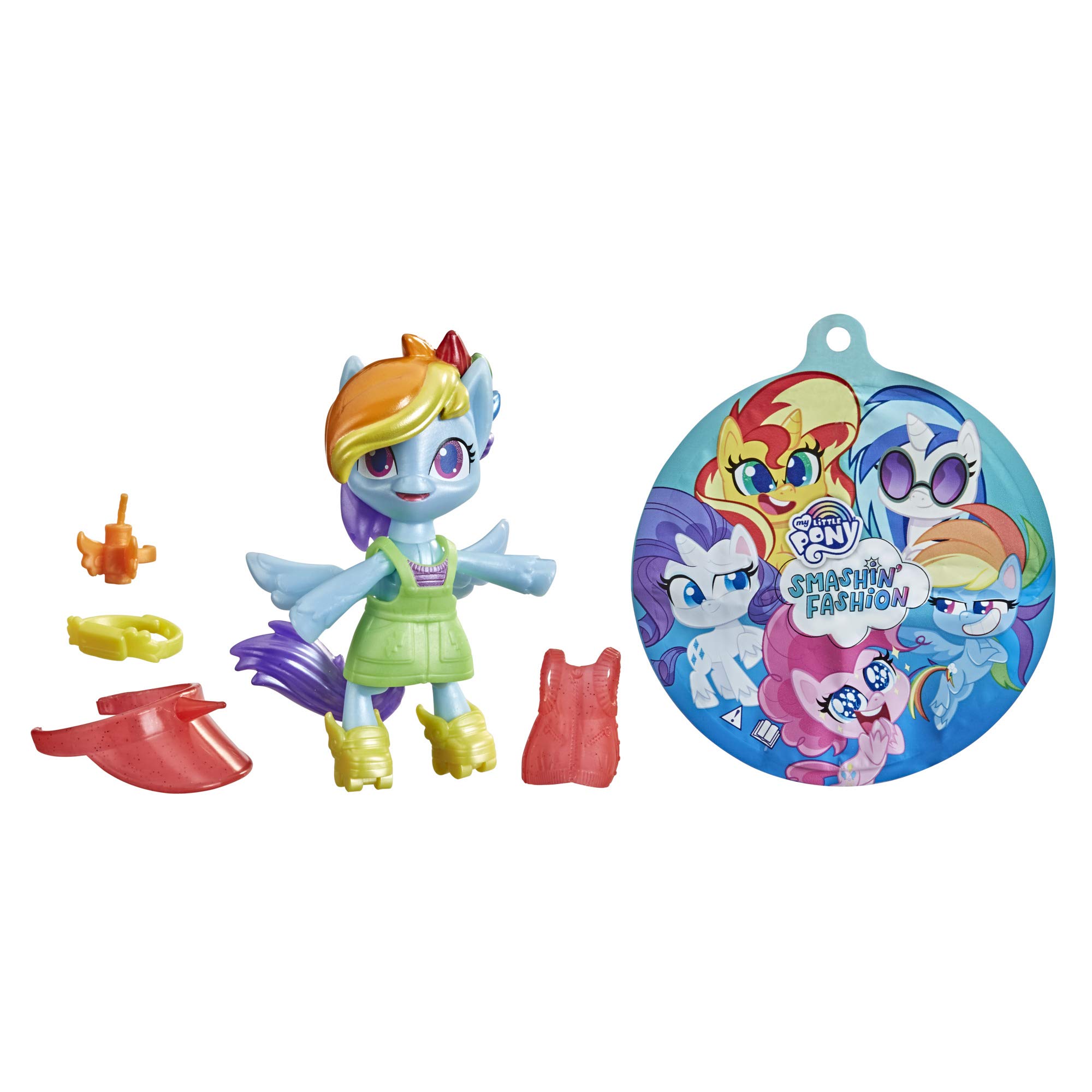My Little Pony Smashin' Fashion Rainbow Dash Butterfly Pack - 7.5 cm Moving Figure with Fashion Accessories and Surprise - 9 Pieces