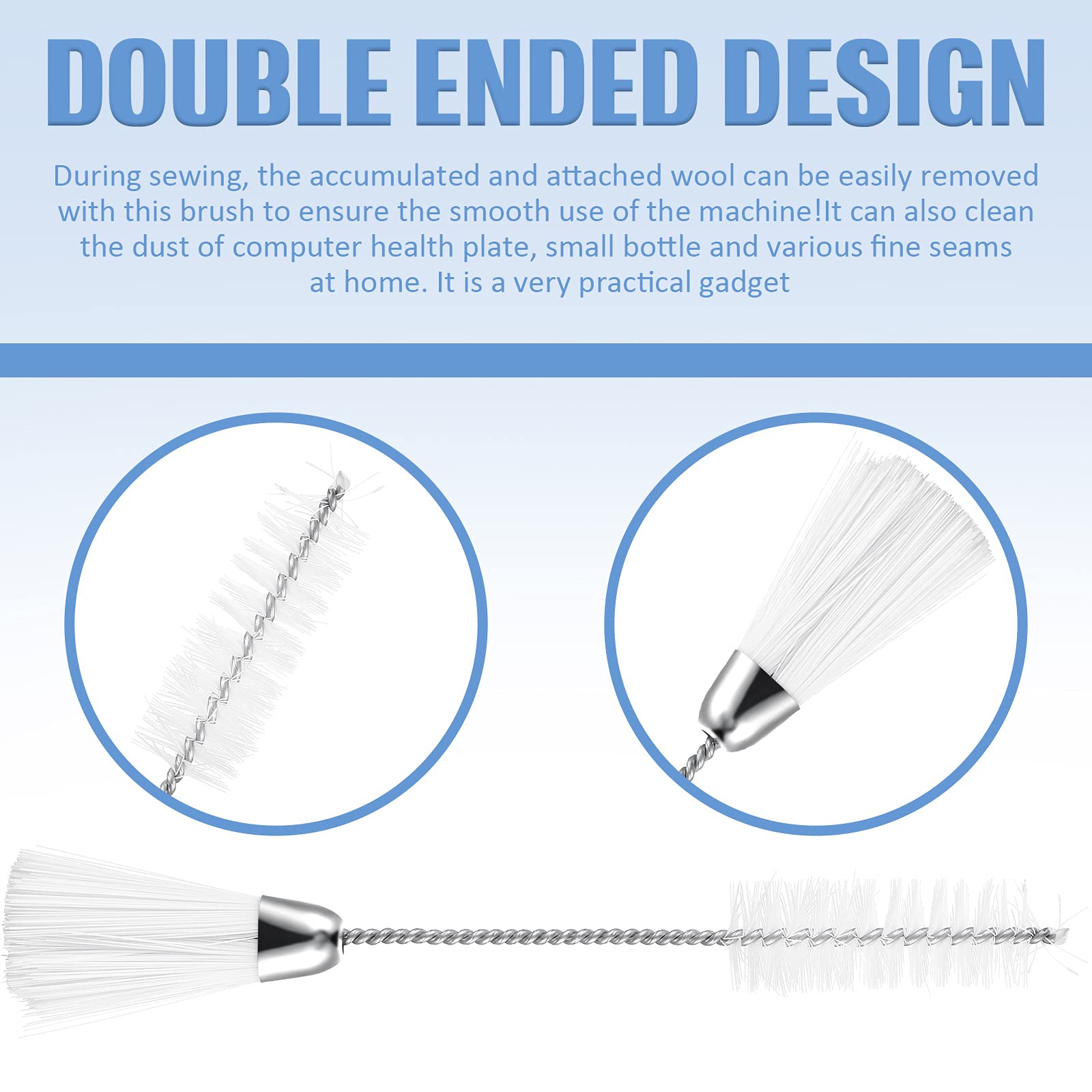 6 Pieces Sewing Machine Cleaning Kit Includes Tweezers Double Headed Lint Brush 4 Pieces Short Screwdriver, Flathead Cross Head Mini Portable Screwdriver for Repair Machine Sewing Tools