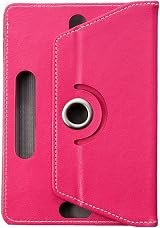 Mobile Stuff Pink 10-10.1" Universal Leather Stand Case Folio 360° Rotating Tab view 3