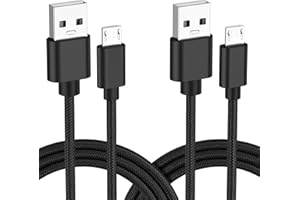 2-Pack 3.3FT Micro USB Cable,Nylon Braided Charging Cable Compatible for PS4 Controller, PS4 Slim/Pro, Xbox One S/X Controlle