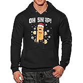 Mainfini Mens Christmas Hoodies Fleece-Lined Funny Printed Adult Graphic Pullover with Pocket (S-XXL)