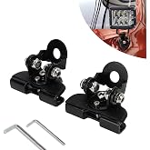 Crynod 2 PCS Car Hood Light Bar Non-Destructive Fixing Bracket,Adjustable LED Work Light Base Mounting Holder, Safety Cushioning Metal Structure Bracket Column, Universal Car Accessories (Black)
